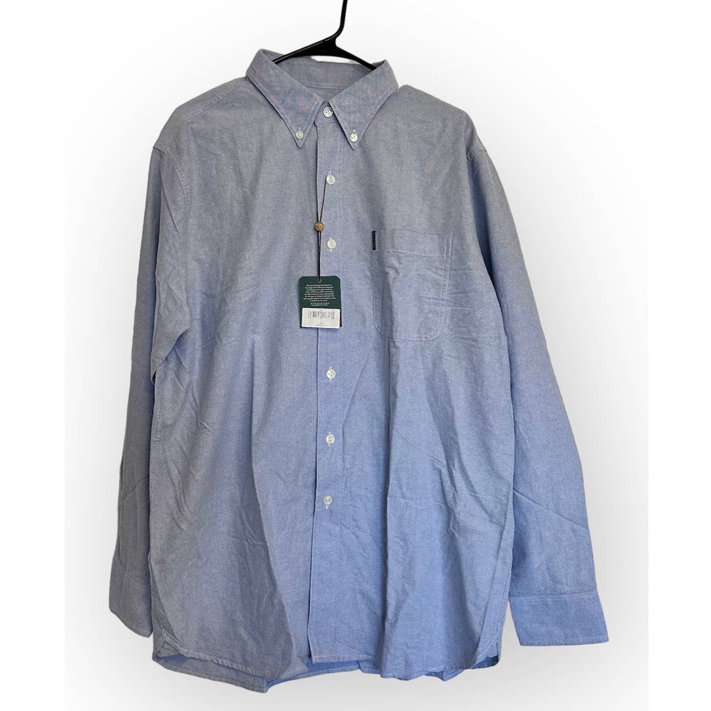 NEW Duck Head Mens Size Large Button Down Shirt Chambray Long Sleeve Blue NWT